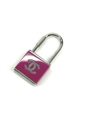 Chanel Key Charm Metal Pink Silver #312454C55B